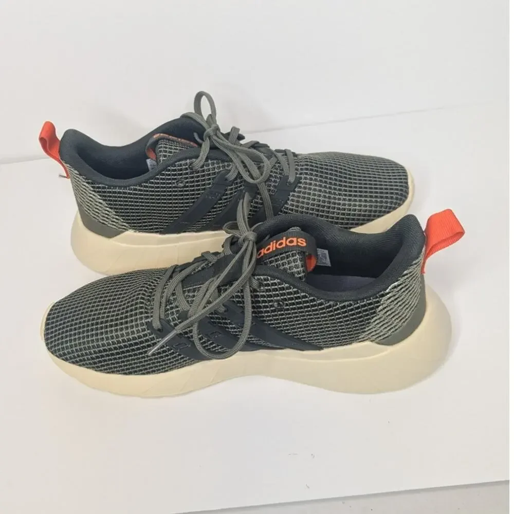 Adidas Questar Flow Green Legend Earth Orange Men boys size 6.5 - Picture 8 of 10